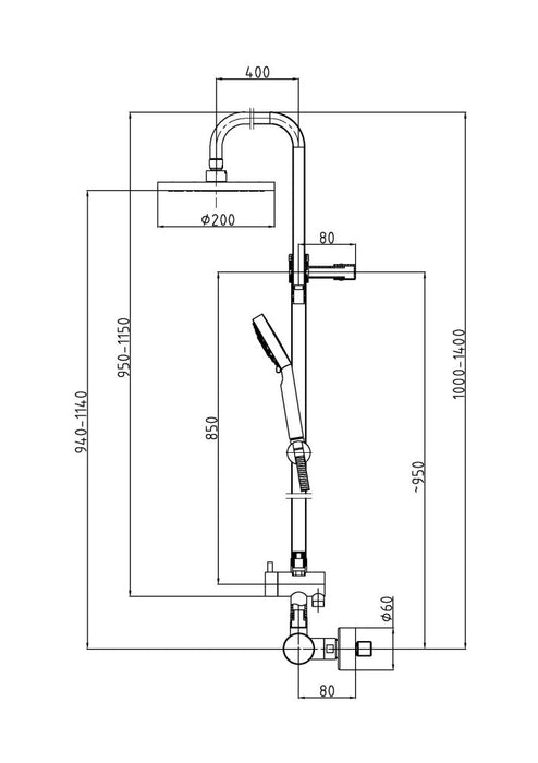 SET Dus FRESH Thermostatic HERZ