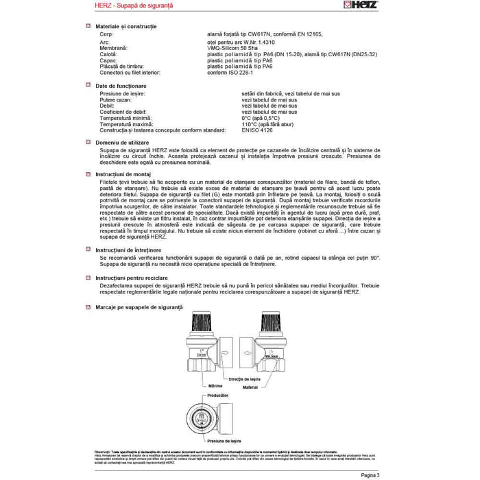 Supapa de Siguranta FI-FI 3/4-1 3 bari DN20