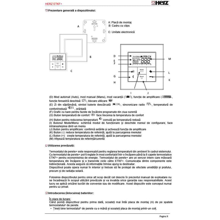 Termostat Wireless pentru Capete Termostatice HERZ