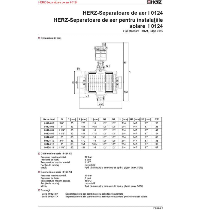 Separator de Aer Solar FI-FI 3/4 DN20