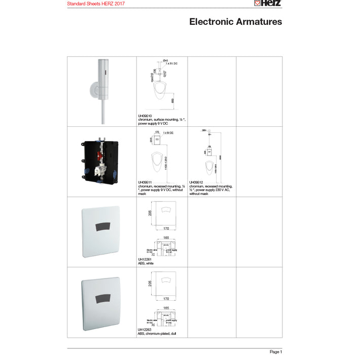 Baterie Pisoar cu Senzor Electronica HERZ 9V