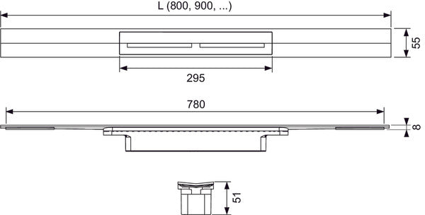 Rigola de Dus TECEdrainprofile 1000mm Gold Optic Periat