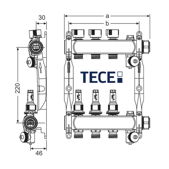 Distribuitor TECEfloor SLQ Complet - 8 Circuite